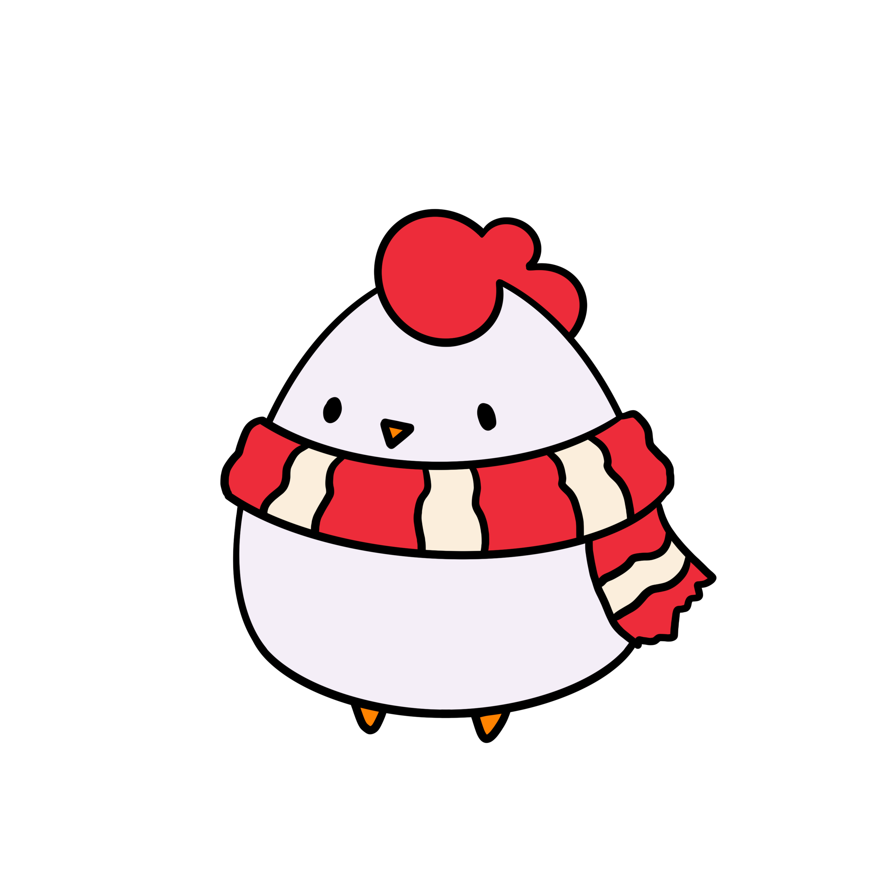 Footer mascot character