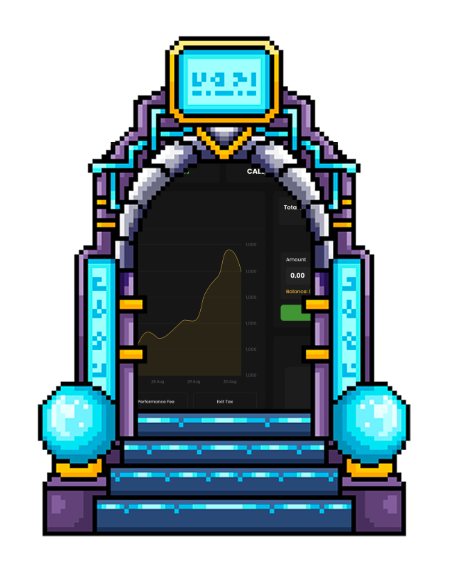 AI-powered trading vaults interface